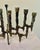 Metal Mid Century Brutalist Brass Menorah For Sale - Image 7 of 12