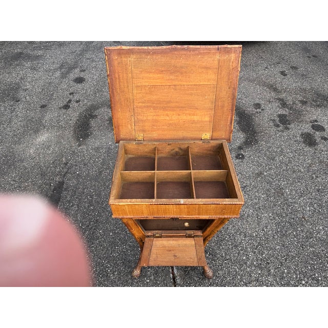 Late 19th Century Late 19th Century Wicker Bamboo Side-Table For Sale - Image 5 of 13