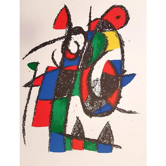 Miró lithographe ii - plate ii'' is an original lithograph realized by joan miró in 1975. Perfect condition. It comes from...