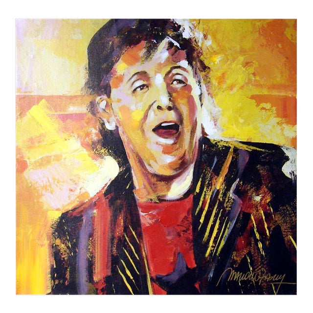 Malcolm Farley "Paul McCartney"Beatles Hand Signed Unique Canvas For Sale