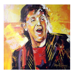 Malcolm Farley "Paul McCartney"Beatles Hand Signed Unique Canvas