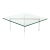 Knoll Barcelona Glass Coffee Table by Mies Van Der Rohe and Lily Reich For Sale