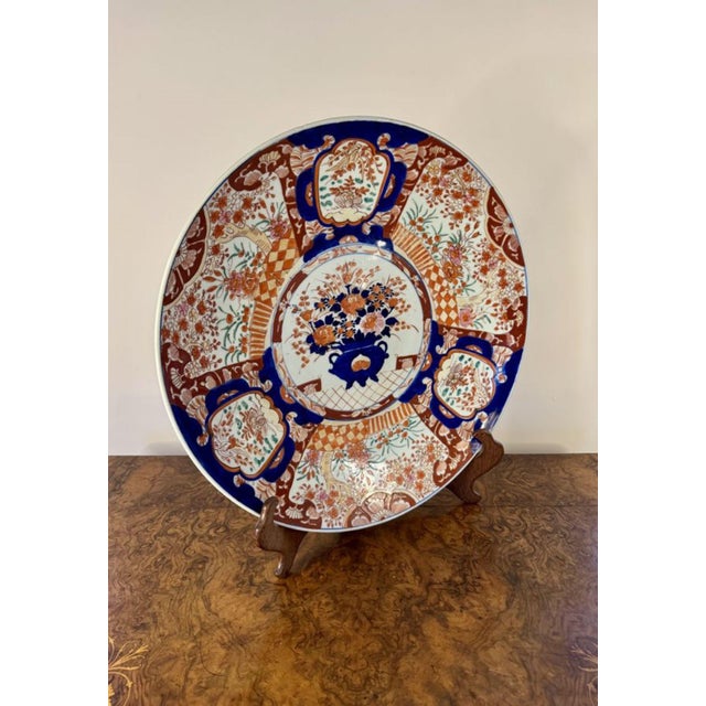 Antique Japanese Imari Charger, 1900 For Sale - Image 3 of 5