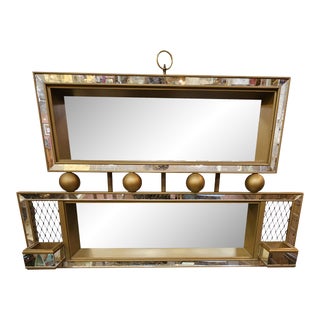 Mid Century Modern Atomic Double Mirrored Shadow Box For Sale
