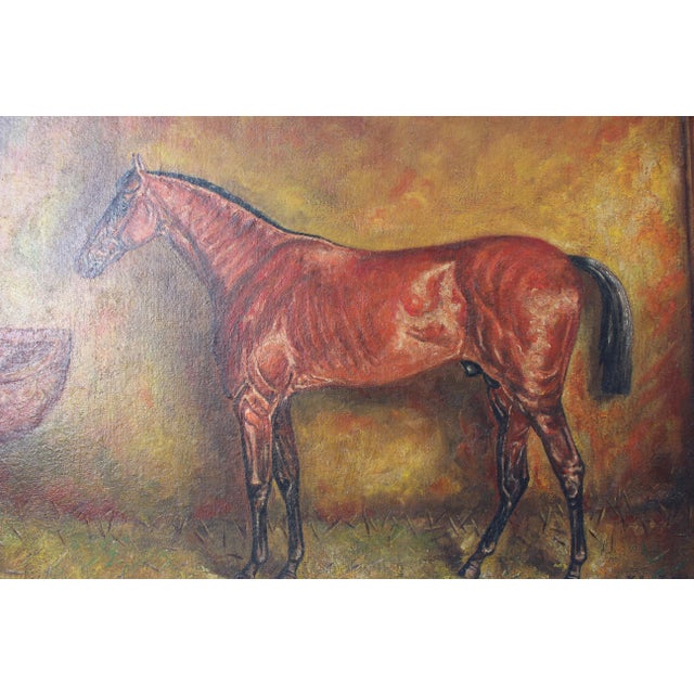 Kalo Zoltan, Chestnut Horse, 1950s, Oil on Canvas, Framed For Sale - Image 6 of 13