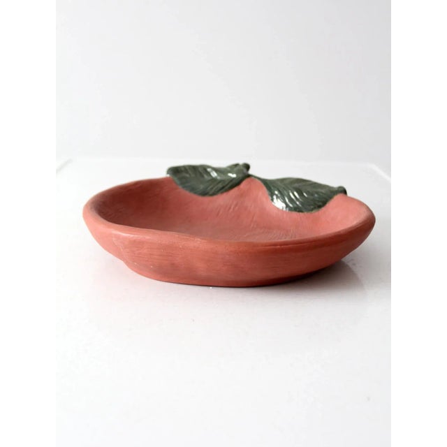 Farmhouse Vintage Ceramic Pumpkin Tray For Sale - Image 3 of 9