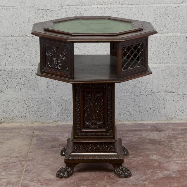 AntiqueMaggini Swivel Coffee Table with Removable Glass Top, 1800s For Sale - Image 4 of 18