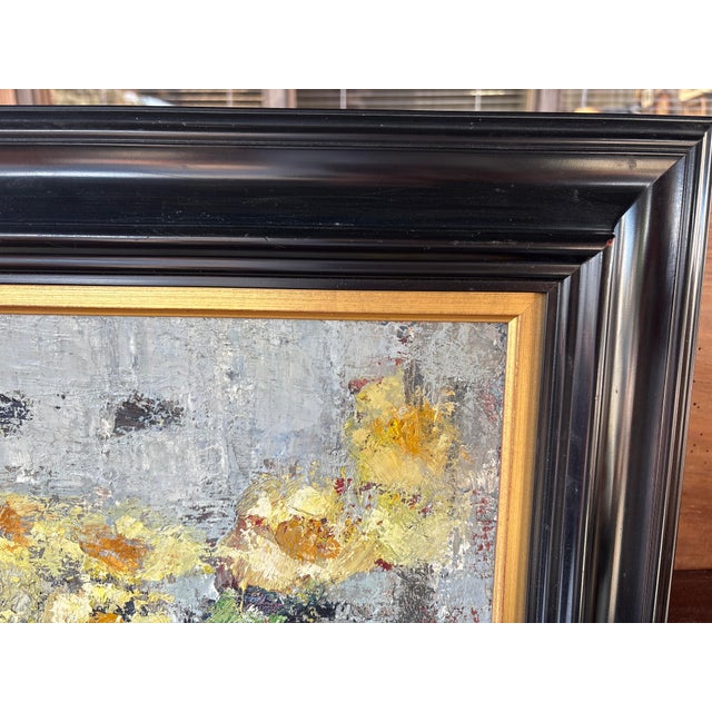 Mid-Century Modern Idka Cohen, Still Life with Flowers, 1970s, Oil Painting on Canvas, Framed For Sale - Image 3 of 16