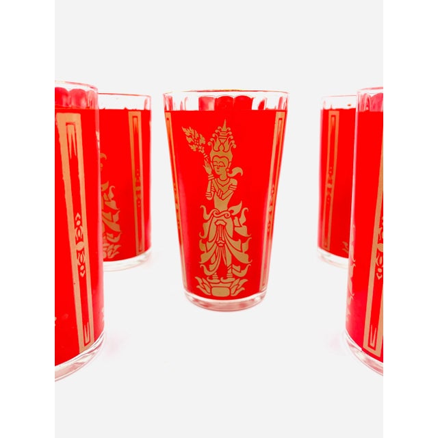Mid-Century Goddess/Princess Cocktail Glasses- Set of 7 For Sale - Image 4 of 11