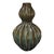 Ceramic Vintage Mid-Century-Modern Glazed Pottery Double Gourd Ribbed Multicolor Earth Tone Vase For Sale - Image 7 of 7