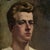 Captivating Portrait of a Man in a White Shirt, Vintage Original Oil Painting, C. 1930s For Sale - Image 4 of 10