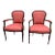 Ethan Allen French Louis XVI Style Balloon Back Arm Chairs- Set of 2 For Sale