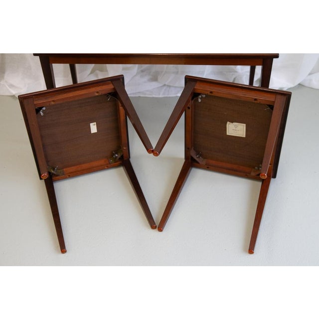 Danish Rosewood & Ceramic Tile Nesting Tables, 1960s, Set of 3 For Sale - Image 13 of 18
