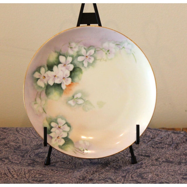 Ceramic Antique Curated Signed Hutschenreuther Selb Plates- Set of 7 For Sale - Image 7 of 12