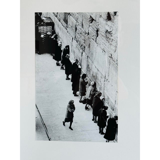Vintage 1968 Photo “Western Wall” Jerusalem by Irene Shwachman. Framed in a black metal frame with a white matte. Depicts...