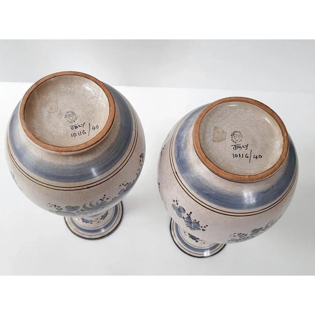 1950s Mid-Century Italian Ceramic Vases from Maioliche Deruta, 1950s, Set of 2 For Sale - Image 5 of 10