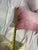 Blush Velvet Chevron Pillow For Sale - Image 4 of 4