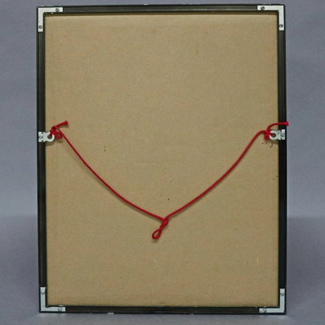 Vintage Mid-Century Ceremonial Deity Mask Chinese Mixed Media Print For Sale - Image 6 of 8