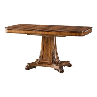 Walnut Pedestal Table For Sale