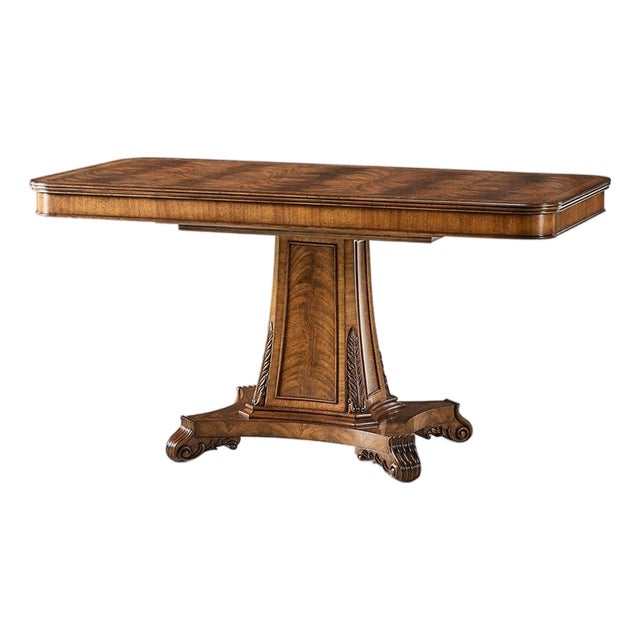 Walnut Pedestal Table For Sale