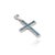Contemporary Handcrafted Modern Style Natural 3.09 Ct Sky Blue Topaz & Sterling Silver Cross Pendant For Sale - Image 3 of 12