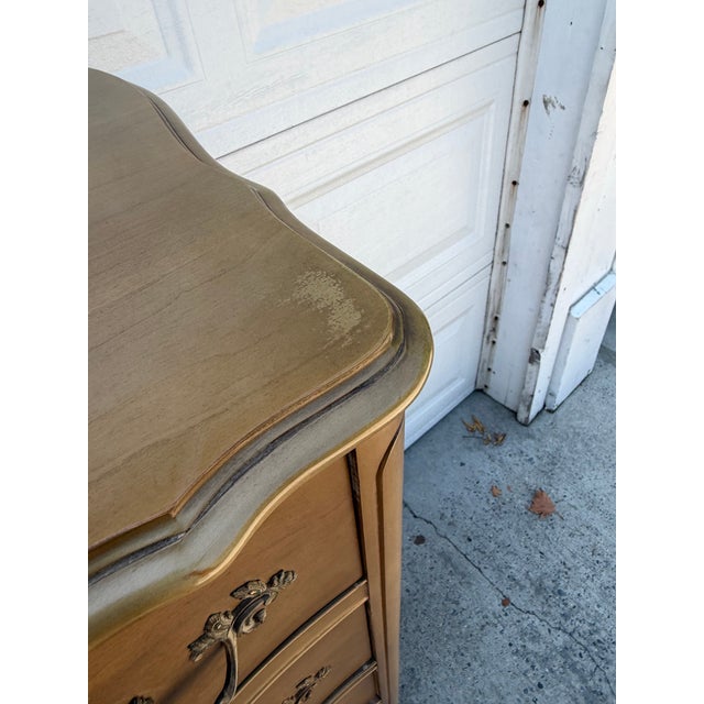 Vintage French Provincial Louis XV Style Tallboy Chest of Drawers For Sale - Image 9 of 12
