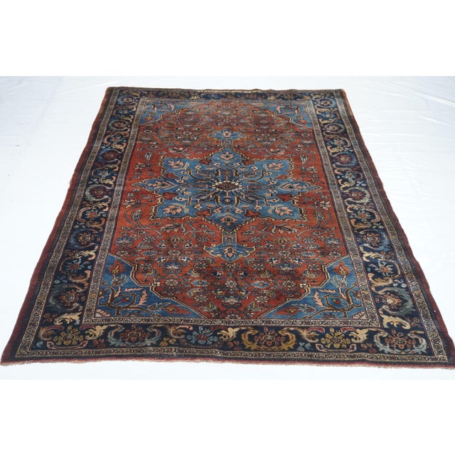 Textile Antique Bidjar Rug 4'7'' X 7'0'' For Sale - Image 7 of 11