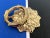 Mid Century Brass Faux Bois Wreath Door Knocker For Sale - Image 9 of 18