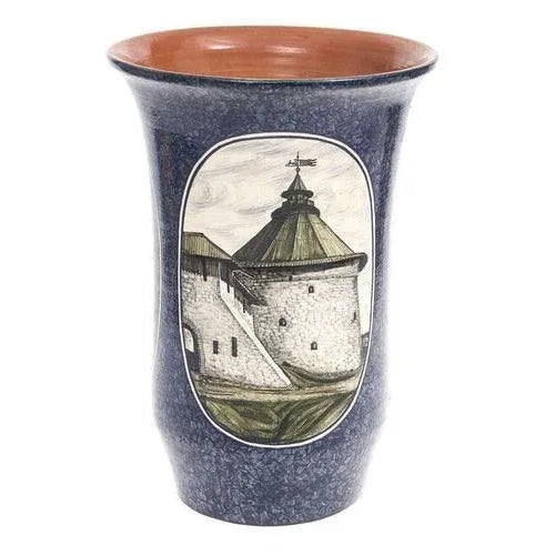 Ceramic Pskov Fortress Vase For Sale - Image 3 of 3