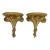 Mid 20th Century Rose Bouquet Wood Wall Brackets- a Pair For Sale
