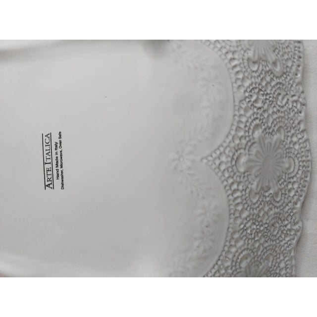 Ceramic Contemporary Arte Italica Merletto Lace Platter For Sale - Image 7 of 8