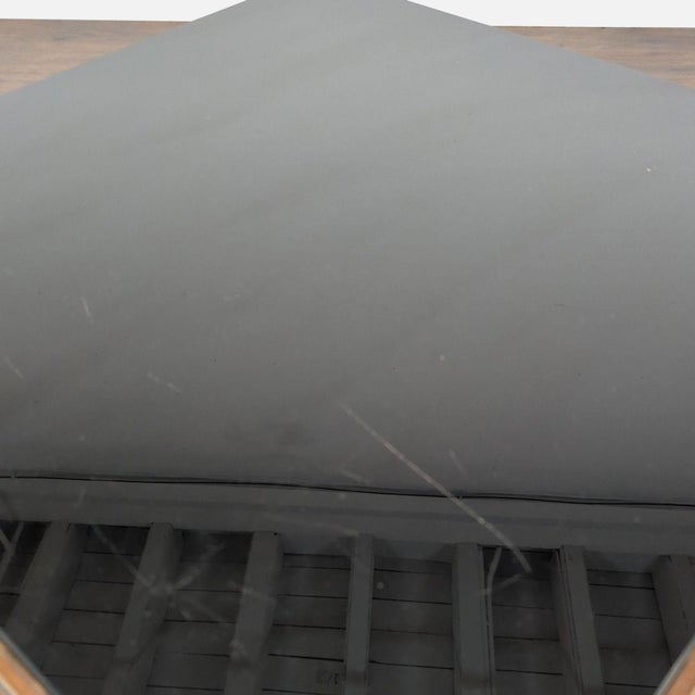 1990s Vintage Glass Top Carved End Table For Sale - Image 5 of 6