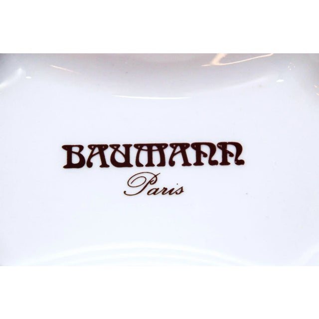 French Baumann Paris Hotel Collectible Porcelain Dish by Pillivuyt France 1960s For Sale - Image 3 of 5