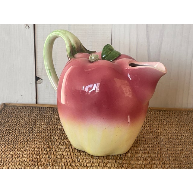 Mid Century Modern Apple-Shaped Pitcher For Sale - Image 4 of 9