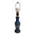 Vintage Chinoiserie Famille Rose Porcelain Table Lamp - Cobalt Blue & Hand-Painted Peonies For Sale