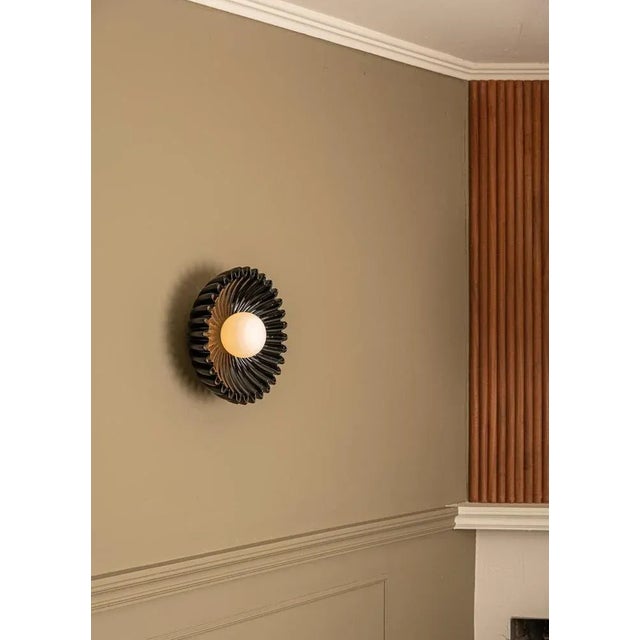 Ostro Black Ceramic Wall Sconce by Simone & Marcel For Sale - Image 4 of 7