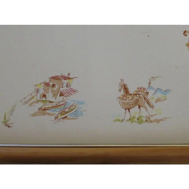 Wood & Ceramic Trolley on Wheels, 1950s For Sale - Image 13 of 18