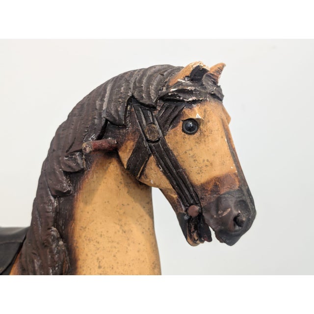 Antique Wooden Rocking Horse, 1920s For Sale - Image 3 of 16