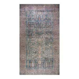 Soft Neutral Earth Tone Colored Allover-Floral Design Khorassan Style Antique Persian Moud Rug