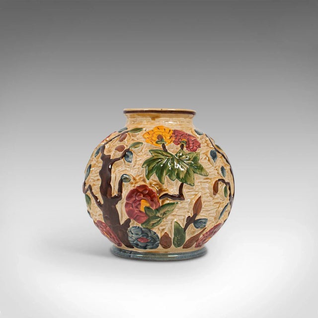 Camel 1950s Indian Tree Decorative Ceramic Vase Urn For Sale - Image 8 of 13