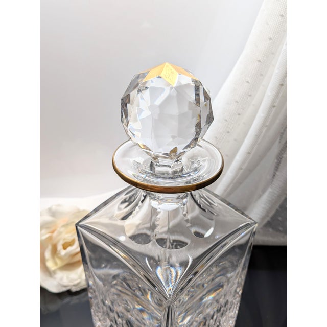 Late 20th Century Late 20th Century Saint-Louis Crystal Apollo Gold Spirits Decanter For Sale - Image 5 of 12
