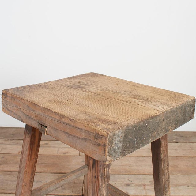Small Antique Elm Side Table, 1920s For Sale - Image 3 of 10