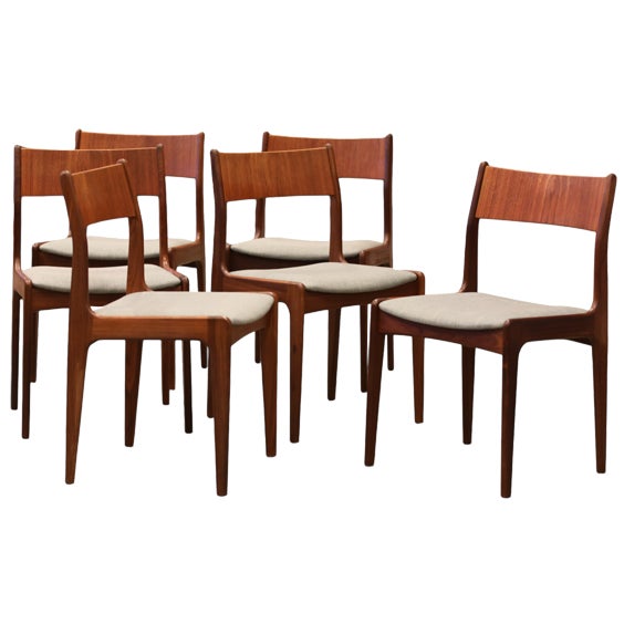 Chair in Teak from P. Westergaard Mobelfabrik, Denmark, 1960s, Set of 6 For Sale