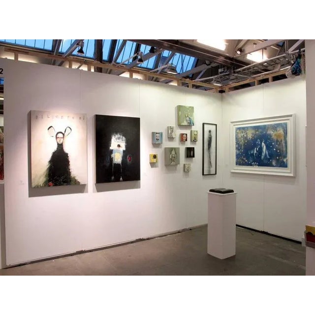 Hildebrand, Abstract Figurative, Animal-Human, 2015, Soft Background Oil on Canvas For Sale - Image 3 of 7