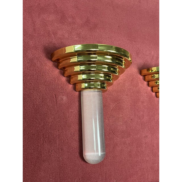 Vintage Hollywood Regency Style Halogen Wall Lamps, 1970s, Set of 5 For Sale - Image 3 of 11
