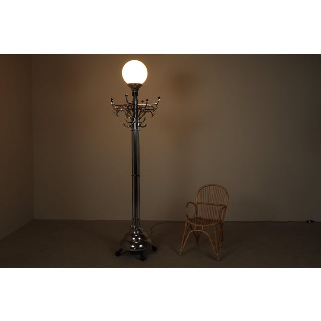 Large Art Deco Coat Rack/Floor Lamp, 1920s For Sale - Image 10 of 15