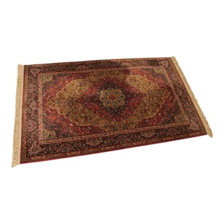 Early 21st Century Karastan Medallion Kirmin 5' 9 Inch x 9' Wool Area Rug For Sale