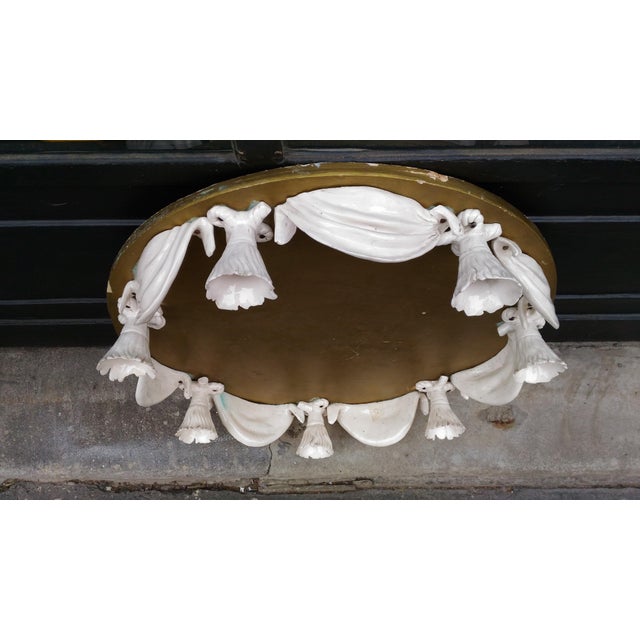 6-Light Ceiling Light in White Egle Pozzi Porcelain, 1963 For Sale - Image 3 of 14