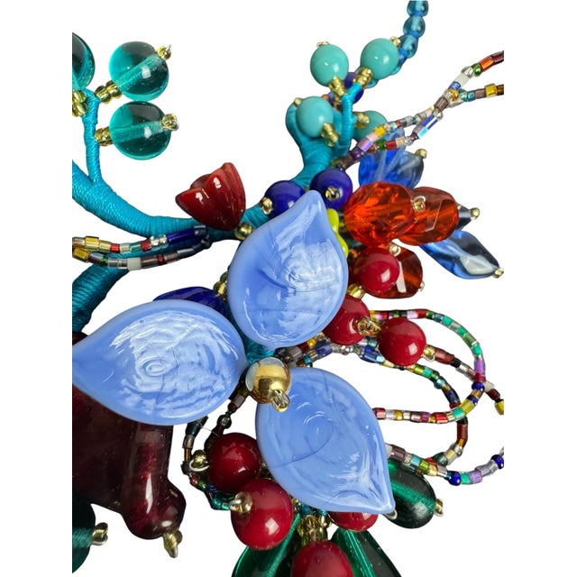Murano Vintage Venetian Murano Glass Statement Bib Necklace Designer 1992 Venice, Italy For Sale - Image 4 of 7