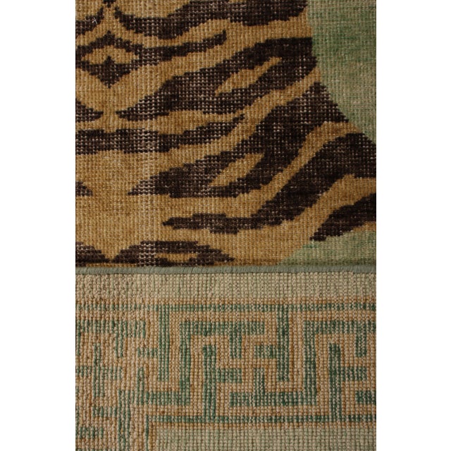 Not Yet Made - Made To Order Rug & Kilim’s Tiger Rug in Green, 4x5 For Sale - Image 5 of 6